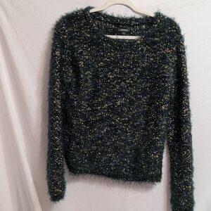 Wild Fable Fuzzy Knit Sweater - Black and Yellow